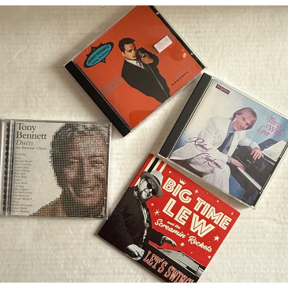 Mixed Jazz Swing CD 4pc Tony Bennett Richard Clayderman Big Time Lew Excellent